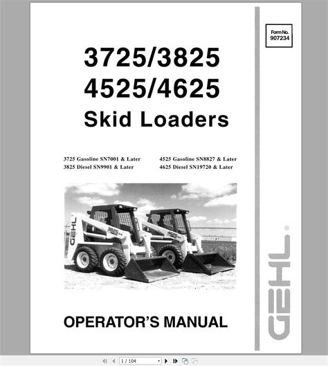 gehl 2625 skid steer operating manual|gehl skid steer prices.